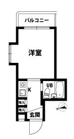 1Kの間取図