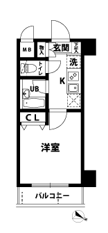 1Kの間取図