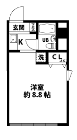 1Kの間取図
