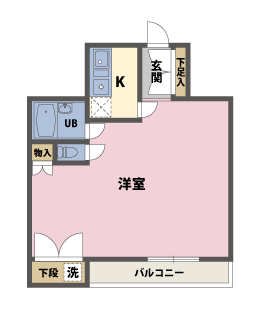1Kの間取図