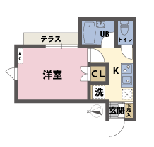 1Kの間取図