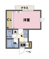 1Kの間取図