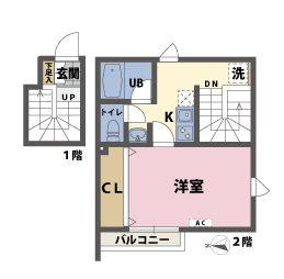 1Kの間取図