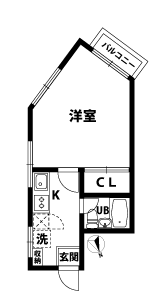 1Kの間取図