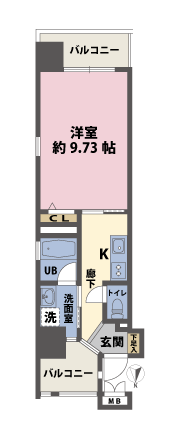 1Kの間取図