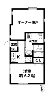 1Kの間取図