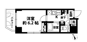 1Kの間取図