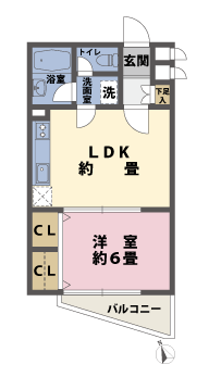1LDKの間取図