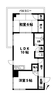 2LDKの間取図
