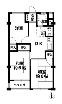 3DKの間取図