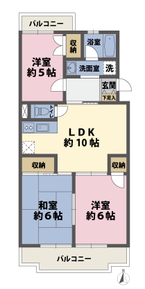 3LDKの間取図
