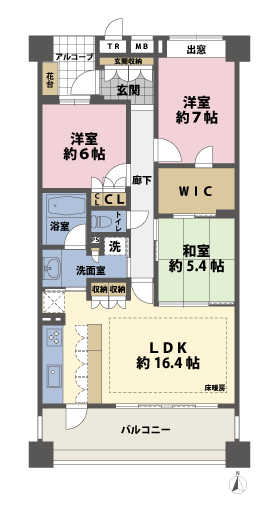 3LDKの間取図