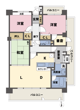 3LDKの間取図