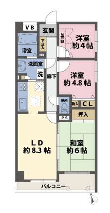 3LDKの間取図