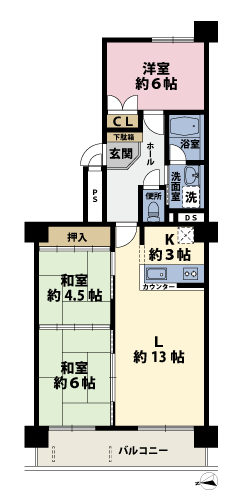 3LDKの間取図