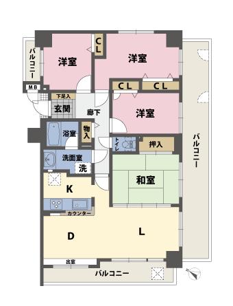 4LDKの間取図