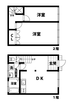戸建2階の間取図