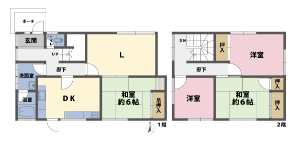 戸建2階の間取図