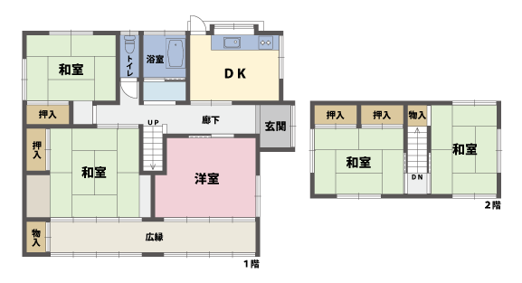戸建2階の間取図