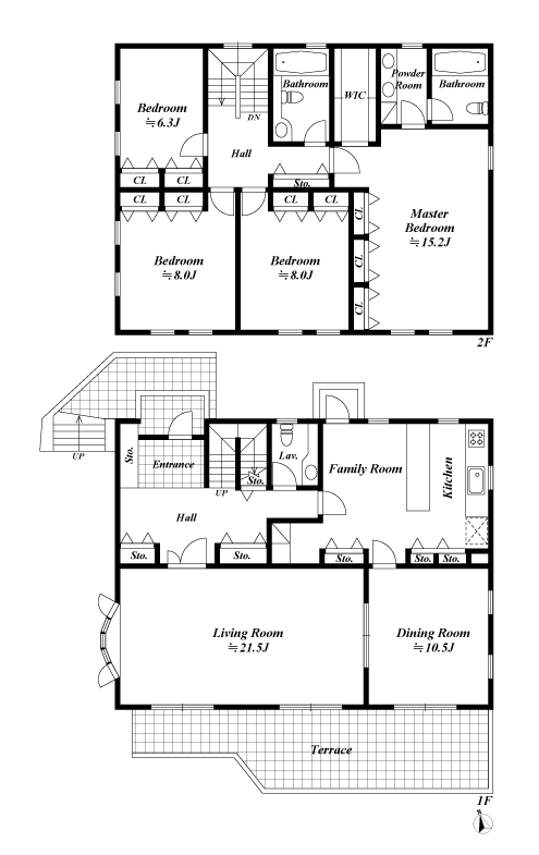 戸建2階の間取り