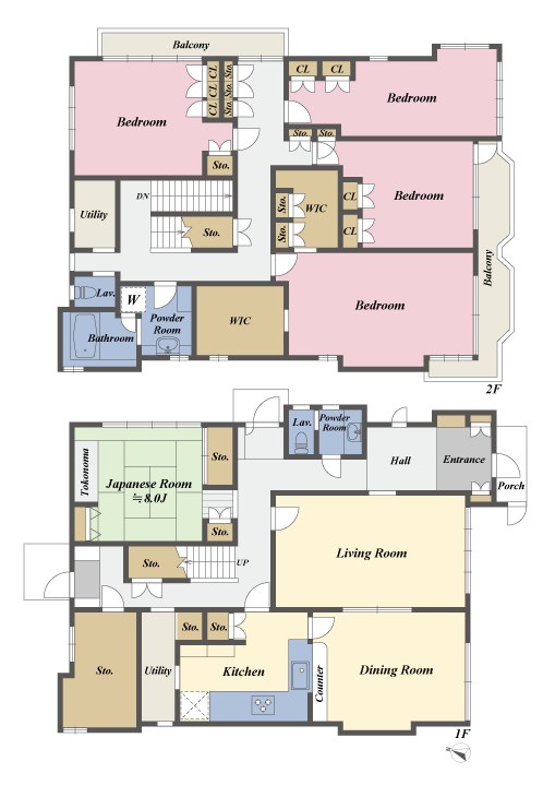 戸建2階の間取図