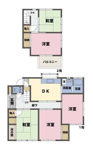 戸建2階の間取図