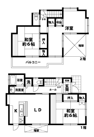 戸建2階の間取図