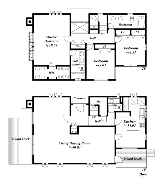 戸建2階の間取図