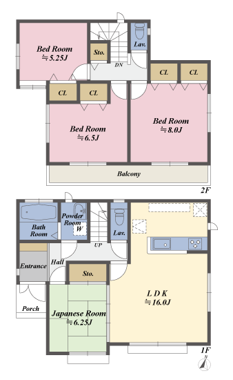 戸建2階の間取図
