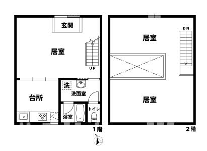 戸建2階の間取図