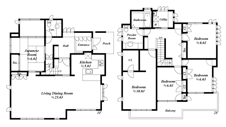 戸建2階の間取図
