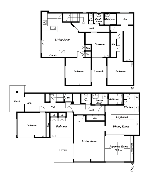 戸建2階の間取図