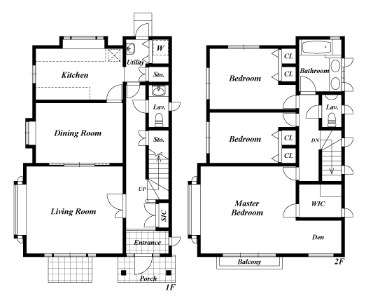 戸建2階の間取図