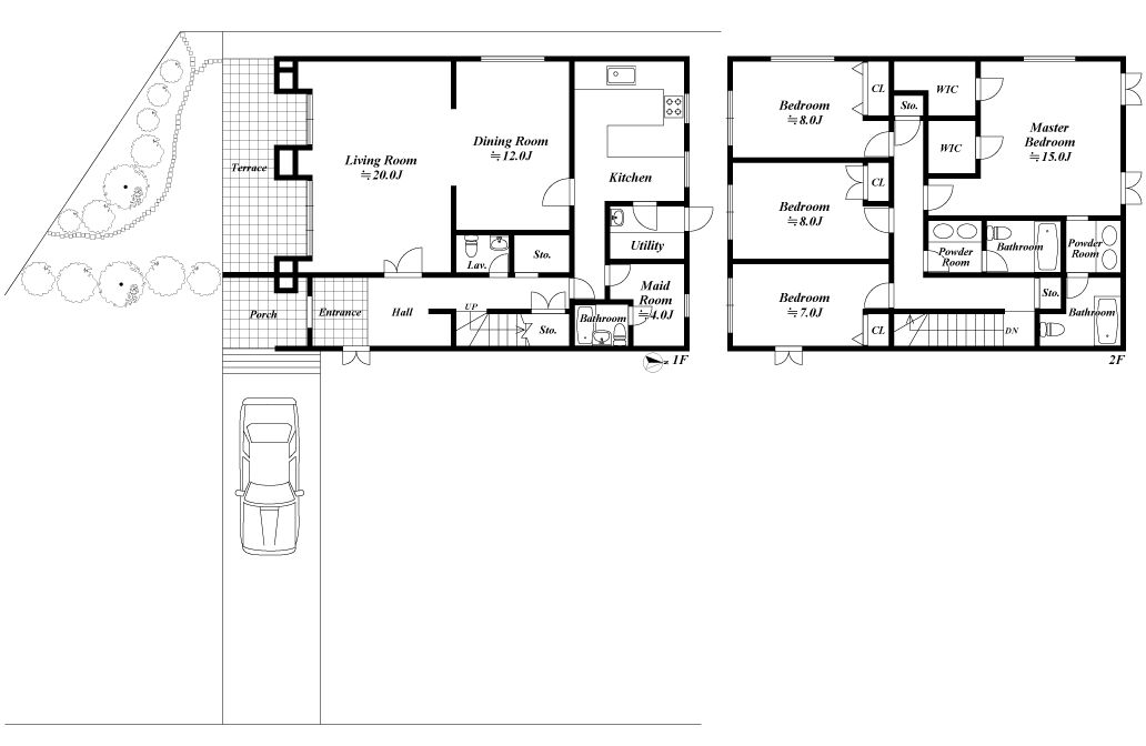 戸建2階の間取図
