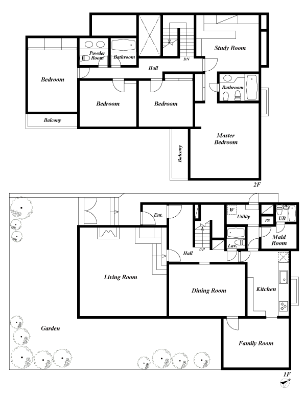 戸建2階の間取図