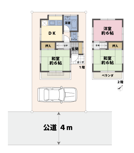 戸建2階の間取図