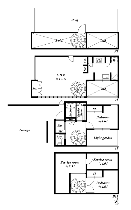 バルコニーの間取図