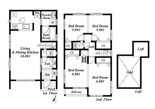 バルコニーの間取図
