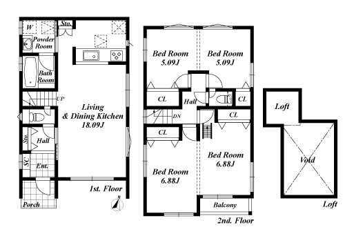 バルコニーの間取図
