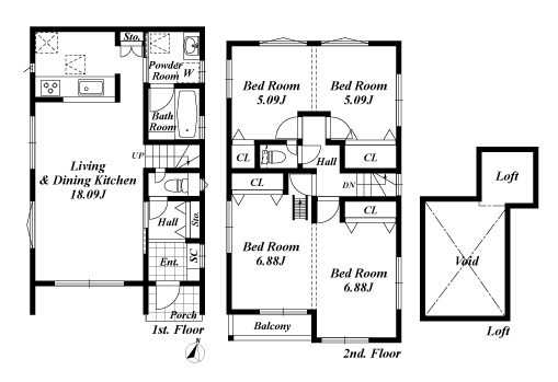 バルコニーの間取図