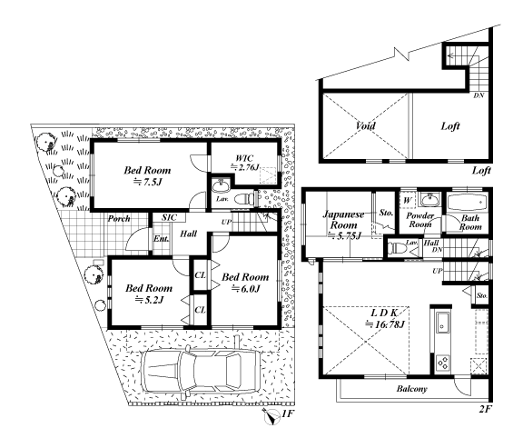 バルコニーの間取図