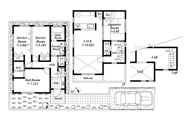 バルコニーの間取図