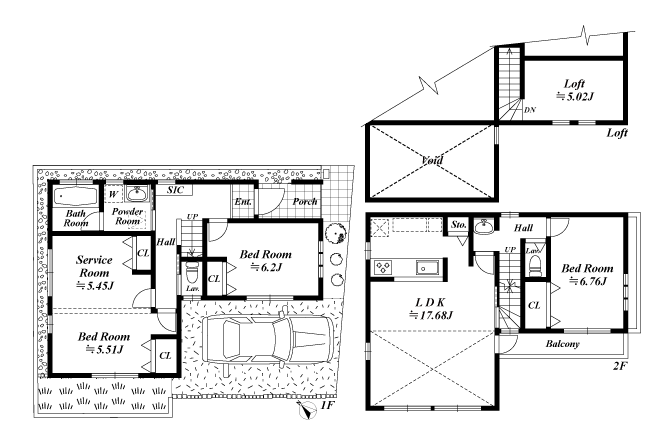 バルコニーの間取図