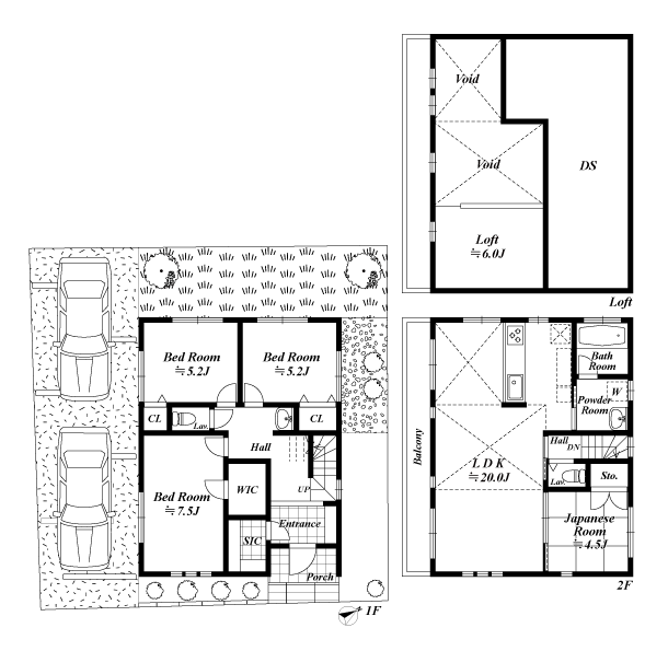 バルコニーの間取図