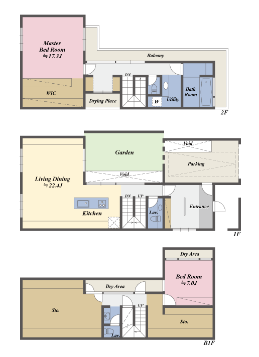 バルコニーの間取図
