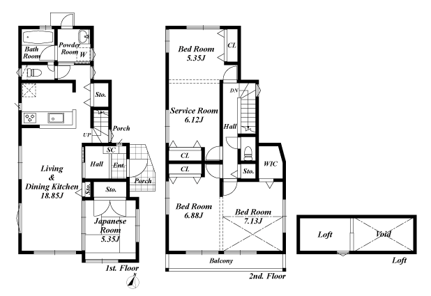 バルコニーの間取図