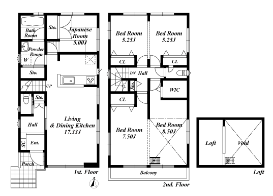 バルコニーの間取図