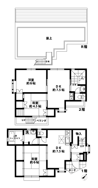 バルコニーの間取図
