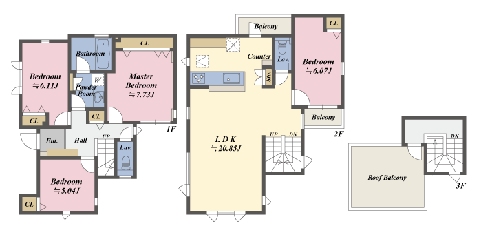 バルコニーの間取図