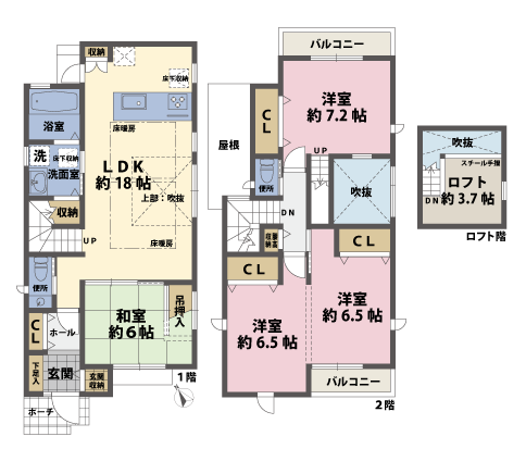 バルコニーの間取図